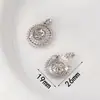 Colgante de Flor de Zirconia Color Cobre Chapado en Oro de 18 Quilates Cierre de Collar de Perlas Accesorios de Joyería DIY de Gama Alta