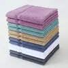 Toalla cuadrada de algodón de colores al por mayor, 32 hilos, gruesa, suave y cómoda, absorbente, toalla de regalo, multicolor opcional