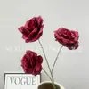 Nuevo 3 Cabezas Sin Hojas Diamante Rosa Rosa Artificial Decoración Hogar Hotel Boda Hotel Ventana Fabricante Mayorista