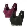 Paquete de 2 Tallas Grandes de Exportación Ropa Interior Femenina Encaje Sujetador con Copas Fijas Combinación Venda para el Pecho Amazon Aliexpress Transfronterizo