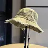 Sombrero de Pescador de Mezclilla Deshilachada de Moda Retro de Alta Calidad, Sombrero de Protección Solar para Primavera y Verano, Sombrero de Pescador Versátil de Moda Adelgazante