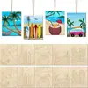 Piezas de Madera de Pascua Transfronterizas Sin Terminar Bricolaje Pintura Infantil Conejo Huevo Decoración Artesanía de Madera Adornos Colgantes