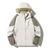 Jaqueta de Três em Um à Prova de Vento e Impermeável para Montanhismo ao Ar Livre, com Forro de Fleece Espesso, Peça Destacável de Duas Peças, Roupa de Esqui Masculina e Feminina