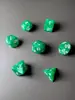 Conjunto de Dados Poliédricos D&D com Padrão de Mármore, Cores Misturadas, Transparente, D4D6D8D10D12D20 Lados, Tabuleiro Coc, Conjunto de Sete Peças