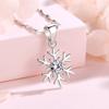 Collar de Copo de Nieve de Plata Esterlina S925 Moda para Mujer Estilo Japonés y Coreano Cadena Clavicular Estilo Frío Colgante Simple Regalo de Cumpleaños