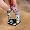 Adecuado para Correa de Smartwatch Apple Watch S11/10, Correa de Muñeca de Cuero Rugoso Incrustada de Diamantes Metálicos 12