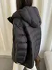 Chamarra Acolchada Estilo Puffer de Longitud Media con Capucha de Plumón de Pato Blanco de Alto Poder de Relleno 90 para Mujer 2026 Engrosada Cálida Holgada Moderna Ropa de Abrigo
