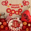 Decoración de Luna Llena Accesorios para Fotos Suministros para Ceremonia de los Cien Días del Bebé Sobre Rojo para Bebé en Casa Alfombra para Banquete de los Cien Días
