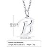 Colar Feminino 26 Letras Aço Inoxidável Pingente Letra Inglesa Colar Masculino Joias de Água Quanxi Zm07