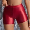 1066# Transfronterizos Europa y Estados Unidos Nuevos Calientes Chicas Sexy Brillo Ajustados Cintura Alta Casual Deportivos Yoga Shorts Mujer