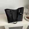 Bolso Grande de Costura Bolso Tote de Estilo Retro Occidental para Mujer 2024 Nuevo Estilo Elegante Gran Capacidad Estilo Coreano Bolso de Hombro de Lona para Mujer