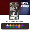 Conjunto de Marcadores Acrílicos Metálicos de Ponta Dupla e Cor Dupla para Uso Transfronteiriço Ferramentas de Colorir para Estudantes Caneta de Retoque para Modelos Gundam Mecha