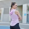 Chaleco de secado rápido para hombre, estilo europeo y americano, para deportes al aire libre, correr, fitness, transpirable, con capucha