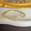 Estilo de Lujo Ligero, Estilo Dulce y Fresco, Pulsera Abierta de Serpiente Enrollada con Circonita, Moderna y Versátil, Adecuada para el Uso Diario y para Ir al Trabajo, Joyería de Estilo Minimalista
