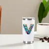 Taza de coche de acero inoxidable de 20 oz, doble vacío, sublimación, taza para hielo, taza térmica portátil para exteriores, logotipo