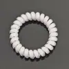 Impresión de pantalla transfronteriza grueso y grueso alambre de teléfono anillo para el pelo translúcido negro y blanco cuerda para el pelo banda para el pelo accesorios para el pelo de cola de caballo