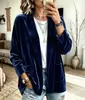 Transfronterizo Europeo y Americano 2026 Estación Independiente de Amazon Ropa de Mujer Nueva Más Vendida Cómoda Casual Otoño e Invierno Bolsillo Color Sólido Cárdigan