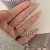 Diseño Estilo Japonés y Coreano Sensación Elegante Collar M Oso Cadena Nicho para Mujer Cadena Larga Verano Nuevo Estilo Cadena Clavícula Collar para Mujer