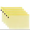 Bolsa de archivo A4 de PVC de colores, bolsa de almacenamiento transparente impermeable y a prueba de polvo, bolsa para documentos con cremallera de rejilla, personalizable