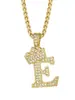 Amazon Transfronterizo Nuevo Collar con Colgante de 26 Letras Estilo Hip-Hop Moda Personalidad Cadena para Clavícula de Hombre Accesorio para Fiesta