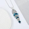 Cadena de suéter larga cruzada espejo para mujer, collar largo de tulipán, accesorios colgantes para ropa de temperamento, fabricantes venden