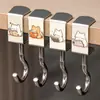 Colgador de Mochila con Tema de Gato Lector, Colgador Lateral para Bolsa de Escritorio de Estudiante, Desmontable, Sin Adhesivo, Portátil