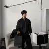 Camisa masculina yuppie britânica, manga longa, cinza claro, estilo maduro, terno, camisa interna, tendência grande