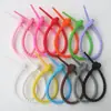 Cinchos de Cremallera de Goma Suave de Colores Amuletos para Joyería DIY Lanyards para Llaves Correas de Sujeción Reutilizables para Organización de Almacenamiento Forma de Corazón Flor