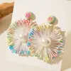 Pendientes de Ratán Tejidos a Mano de Estilo Festivo Europeos y Americanos Combinación de Colores de Verano de Moda Pendientes de Estilo Playa
