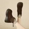 Botas de Nieve Súper Populares con Suela Gruesa para Aumentar la Altura para Personas Bajas 2026 Nuevo Estilo Botines Maillard de Tobillo Pequeño Botas de Algodón con Felpa para Mujer Otoño/Invierno