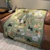 Suministro Exclusivo Transfronterizo de Mantas para Sofá de Arte Paisajístico Personalizables, Mantas Tejidas Jacquard, Plaid para Sofá, Mantas de Lana para Acampar