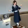 Vestido de Outono para Meninas 2026 Novo Estilo Saia Estilo Academia Infantil Conjunto Estiloso de Primavera e Outono para Crianças Maiores Saia Longa