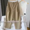 Tiro de pantalón de traje~¡Te hace ver 10 kg más delgado! Pantalones de traje negros para mujer cintura alta pierna recta holgada cropped pantalones profesionales primavera otoño