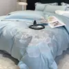 Juego de Cuatro Piezas de Algodón Australiano de Fibra Larga Nuevo 2026 - Bloom Juego de Sábana para Cama de 1.8m Funda de Edredón de Cuatro Piezas 200*230 Bloom