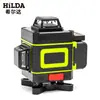 Nivelador de Alta Precisión con Luz Fuerte y Línea Fina, Medidor para Piso y Pared, Herramienta Niveladora Automática de 16 Líneas con Luz Verde para Exteriores