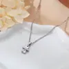 Luochen Transfronterizo Más Vendido Símbolo de Amor Eterno de Pareja Romántica Colgante de Collar con Corazón de Circonita Cadena para Clavícula de Regalo