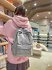 Mochila Grande de Pana con Estampado de Mariposas Estilo Coreano, Mochila Ligera con Diseño Único para Estudiantes de Secundaria