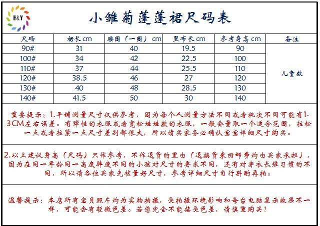 尺寸表
