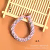 Llavero de Cordón con Nudo de Maíz Tejido a Mano Anillo de Colgar para Bolsas de Coche Hebilla Accesorios de Joyería Semi-Terminados Manualidades