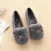 Zapatos de Algodón Estilo Otoño Invierno para Mujer Huidong Yixinda T31, Forrados de Felpa, Mocasines Planos para Maternidad, Tacón Bajo Forrados de Felpa para Calidez