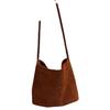 2023 nuevo bolso de hombro de terciopelo otoño e invierno nuevo bolso tipo cubo de gran capacidad que combina con todo bolso de axila para mujer casual mercancía de fábrica