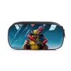Nueva Estuche de Lápices de Deadpool y Wolverine Estudiante Gran Capacidad Caja de Papelería Genial Poliéster Resistente al Desgaste Estuche de Lápices de Almacenamiento Lote