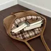 25 Anos Outono e Inverno Nova Cor Retrô Sacola de Listras Moda Grande Capacidade Bolsa Tote Estudante para Aula Bolsa de Ombro Versátil para o Dia a Dia