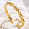 Pulsera de Acero de Titanio Ultra-Minimalista Hebilla en Forma de U Herradura Venta Caliente Transfronteriza para Mujer Pulsera de Acero Inoxidable Pulido Electrochapado