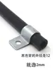 Abrazadera de Tubo Galvanizada de un Solo Lado Clip de Fijación de Cables Placa de Presión en Forma de P Soporte para Instrumentos Abrazadera para Tubería de Aceite Abrazadera de Montaje en Pistola Negra