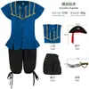 Set de Juego de Rol de Capitán Pirata para Niños Halloween Carnaval Escenario Cosplay Disfraz Suministro Directo de Fábrica Venta al por Mayor