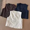 Nuevo chaleco sin mangas de moda estilo coreano para mujer, para principios de otoño de 2026, corte holgado, adelgazante, top versátil, color liso, estilo coreano