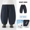 Pantalones Scimitar de Algodón Puro para Niños Europeos Estilo Primavera y Otoño 2026 Ropa Nueva para Niños Medianos y Grandes Ropa de Otoño para Bebés Pantalones Modernos