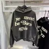 Moletom Cpfm Ye Must Be Born Again Rebirth com Letras de Espuma, Jaqueta de Casal com Forro de Lã