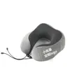 Almohada en forma de U logo personalizado espuma viscoelástica almohada de viaje soporte para el cuello almohada para siesta en avión soporte para el cuello almohada de almacenamiento terciopelo almohada en forma de U
